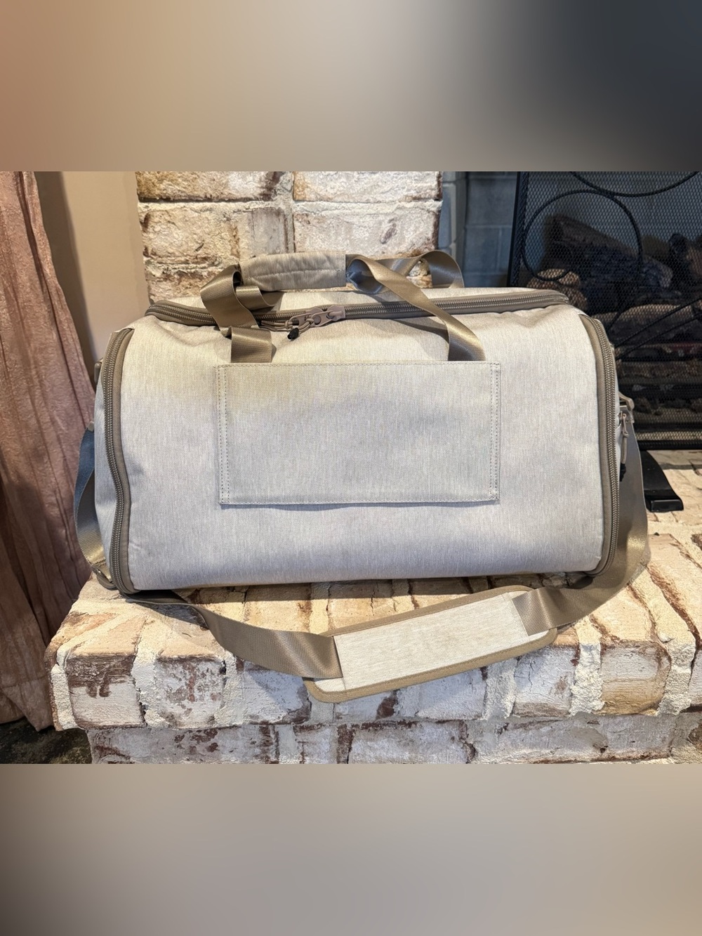Halfday Convertible Garment Duffle Bag - Travel - Cream / Khaki - Picture 2 of 11